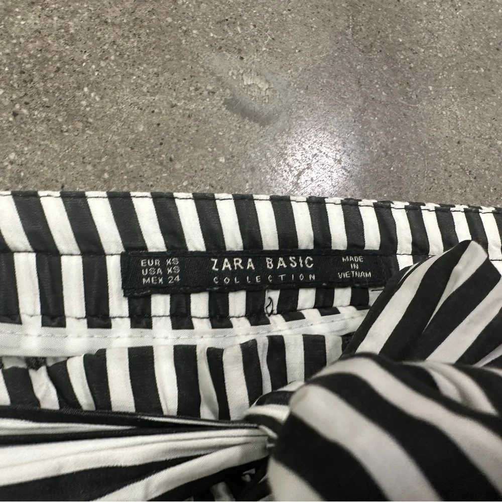 Zara High Waisted Striped Pant - Picture 3 of 9